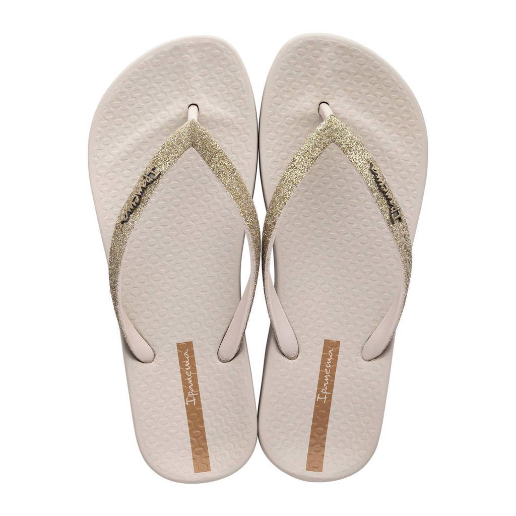 Beige dames Ipanema Anatomic Lolita teenslippers van duurzaam gerecycled materiaal
