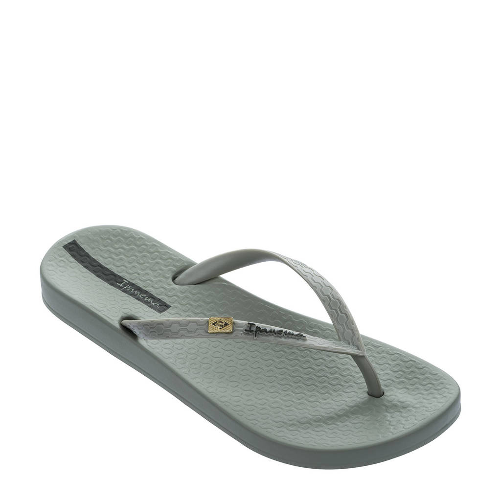 Groene dames Ipanema slippers Anatomic Brasilidade van natuurlijk materiaal