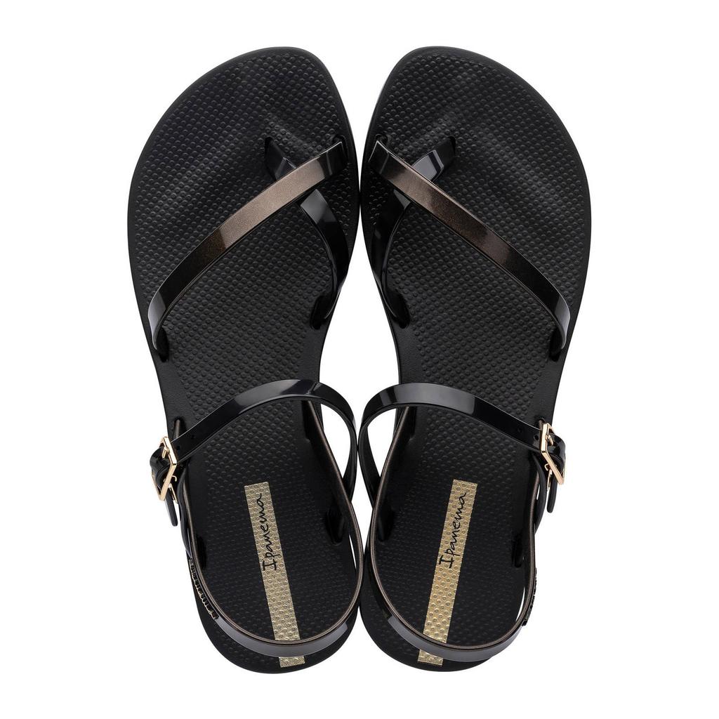 Zwarte dames Ipanema sandalen Fashion Sandal van rubber met gesp