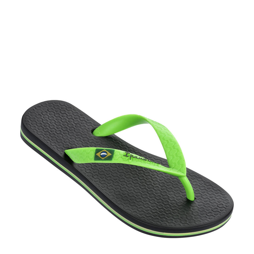 Ipanema Classic Brasil teenslippers zwart/groen, Zwart/groen