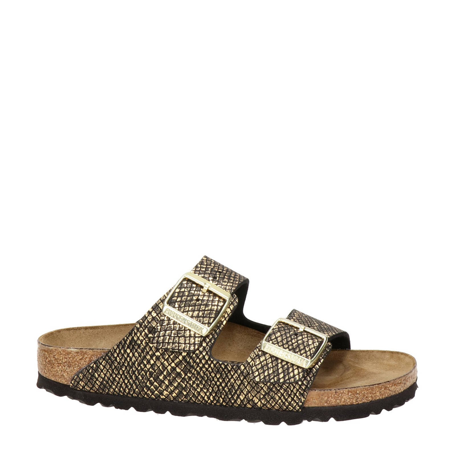 Birkenstock Arizona slippers goud | wehkamp
