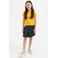 WE Fashion T-shirt met ruches - oker