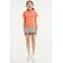 WE Fashion T-shirt met borduursels en ruches - zalm