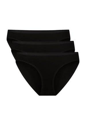 slip Julia met bamboe (set van 3) zwart