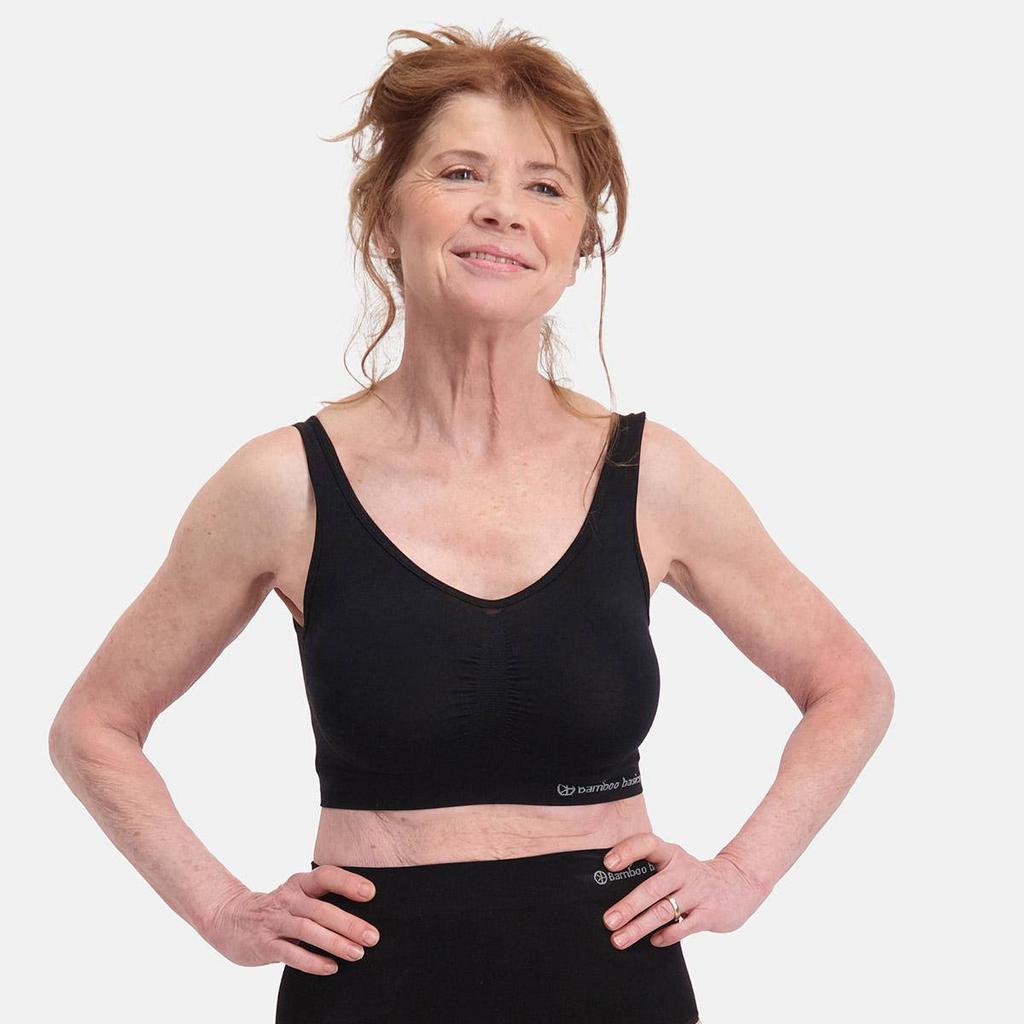 Bamboo Basics niet-voorgevormde bh top Nova met bamboe (set van 2) zwart