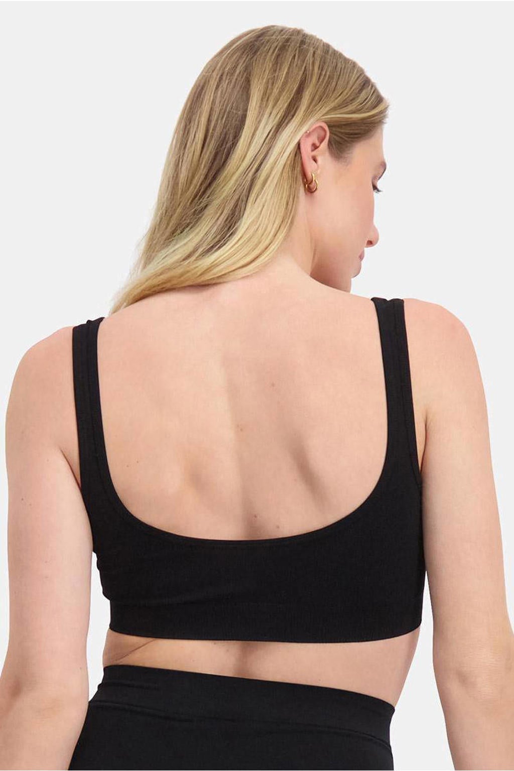 Bamboo Basics seamless voorgevormde bh top Fleur met bamboe zwart
