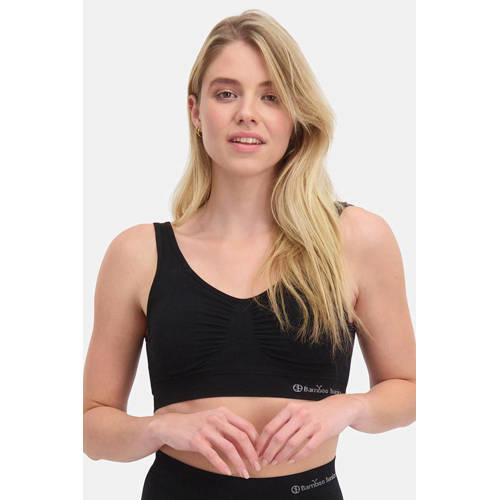 Bamboo Basics voorgevormde bh top Fleur met bamboe zwart afbeelding