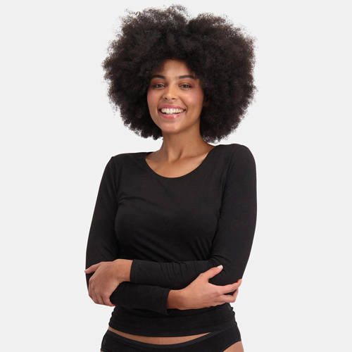 Bamboo Basics ondershirt Lara met bamboe (set van 2) zwart afbeelding