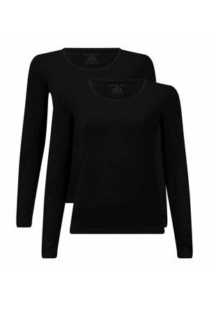 ondershirt Lara met bamboe (set van 2) zwart