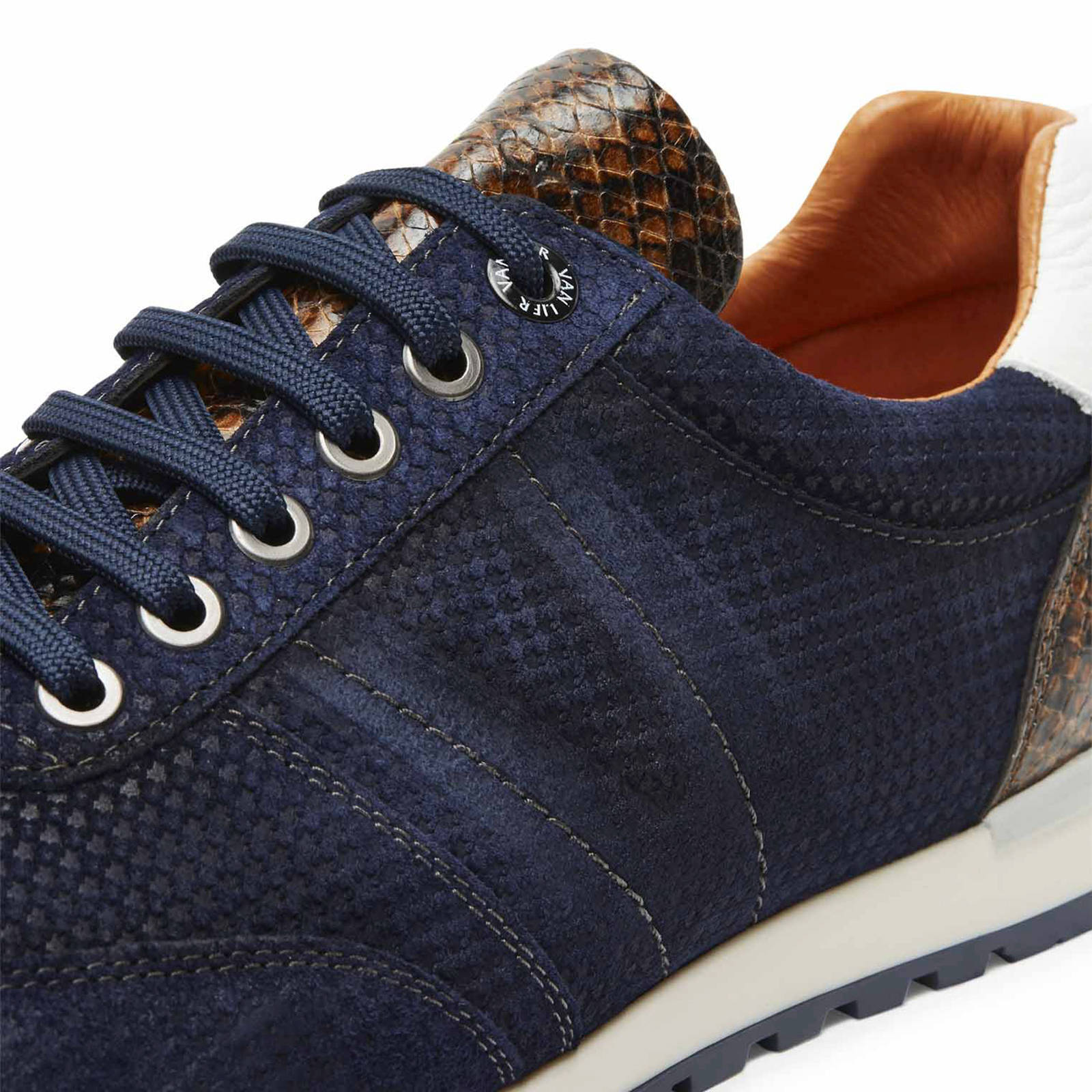 Van Lier Anzano suède sneakers donkerblauw | wehkamp