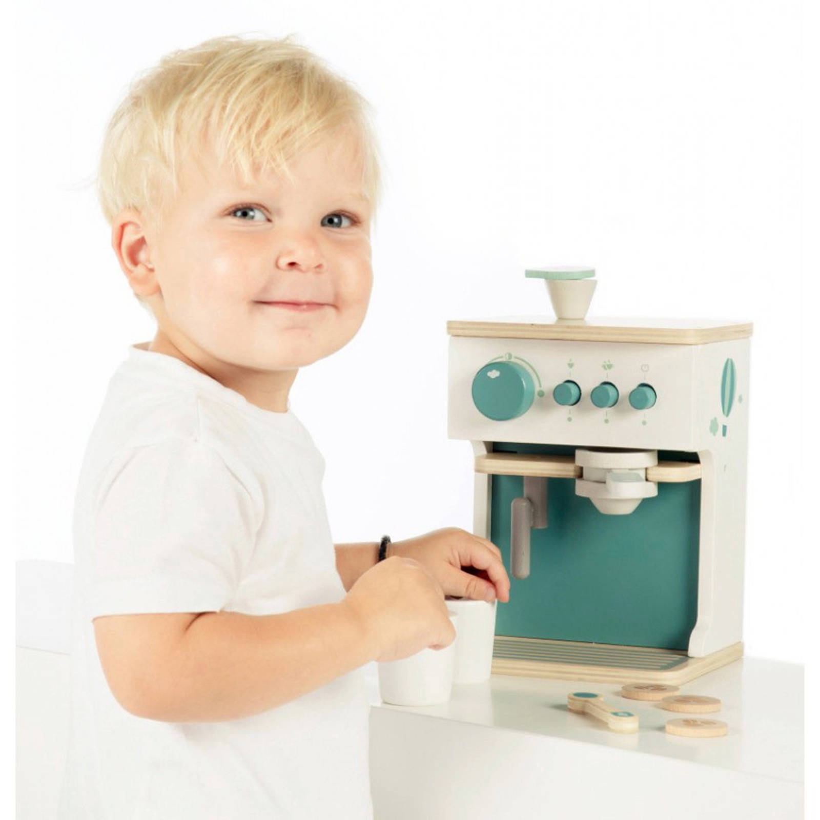 Machine à Espresso Label Label - Programmable, Avec Mousseur à Lait, Couleur Rose