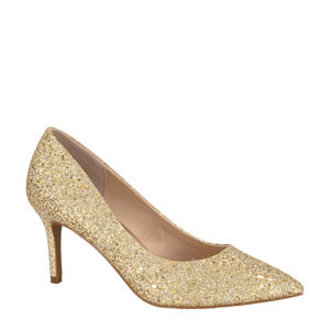 pumps met glitters goud