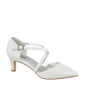 pumps met glitters zilver