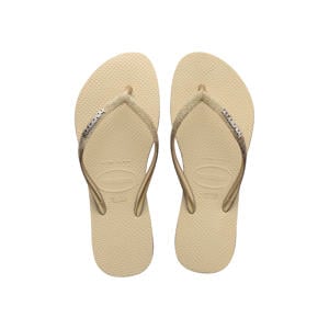 Slim Sparkle II teenslippers met glitters zand