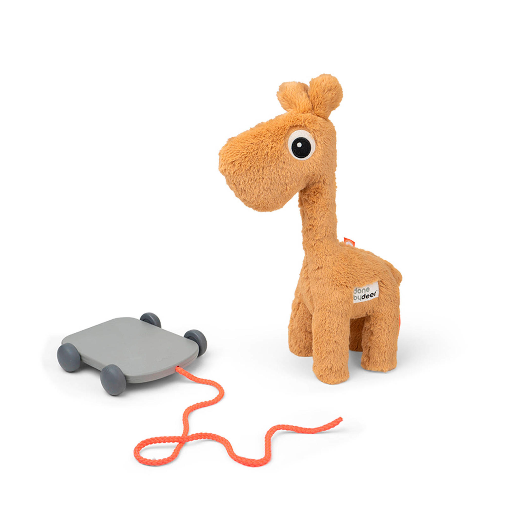 Done by Deer Trekdier Raffi Mustard activiteiten knuffel 30 cm - Afbeelding 2