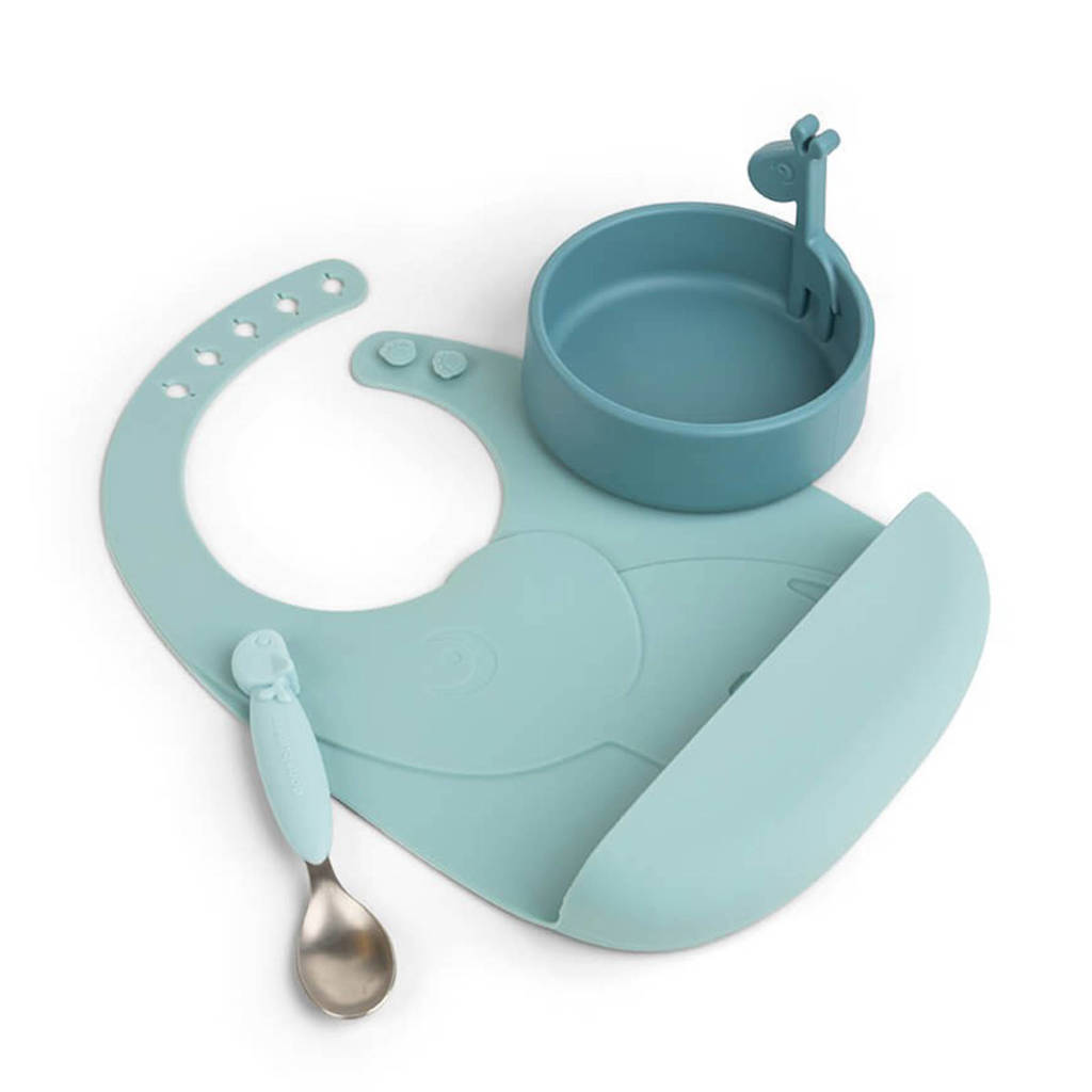 Done by Deer Peekaboo eerste maaltijd serviesset Deer friends Blue, blue