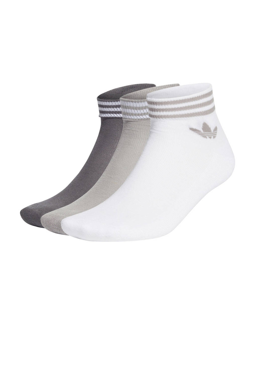 adidas Originals Adicolor sokken - set van 3 wit/grijs, Wit/grijs