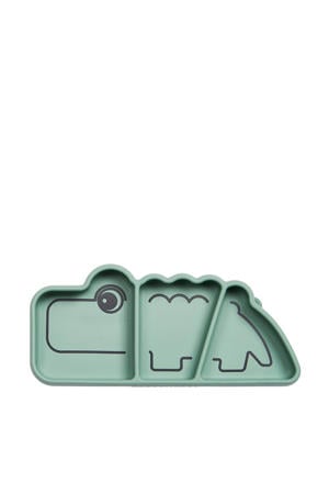 Siliconen Stick & Stay snackbord Croco - Groen