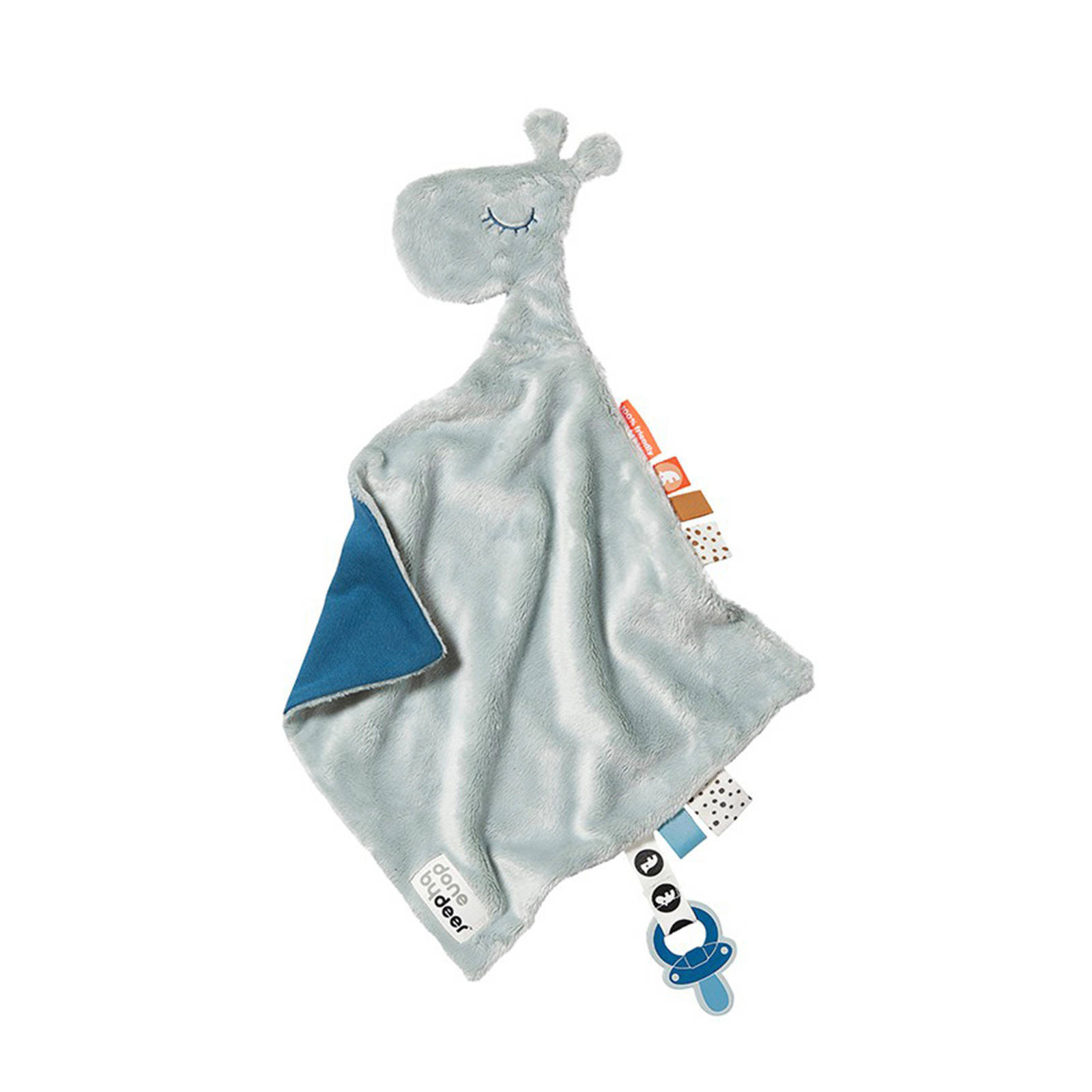 Done by Deer Baby Accessoires Comfort Blanket Raffi Blauw online kopen