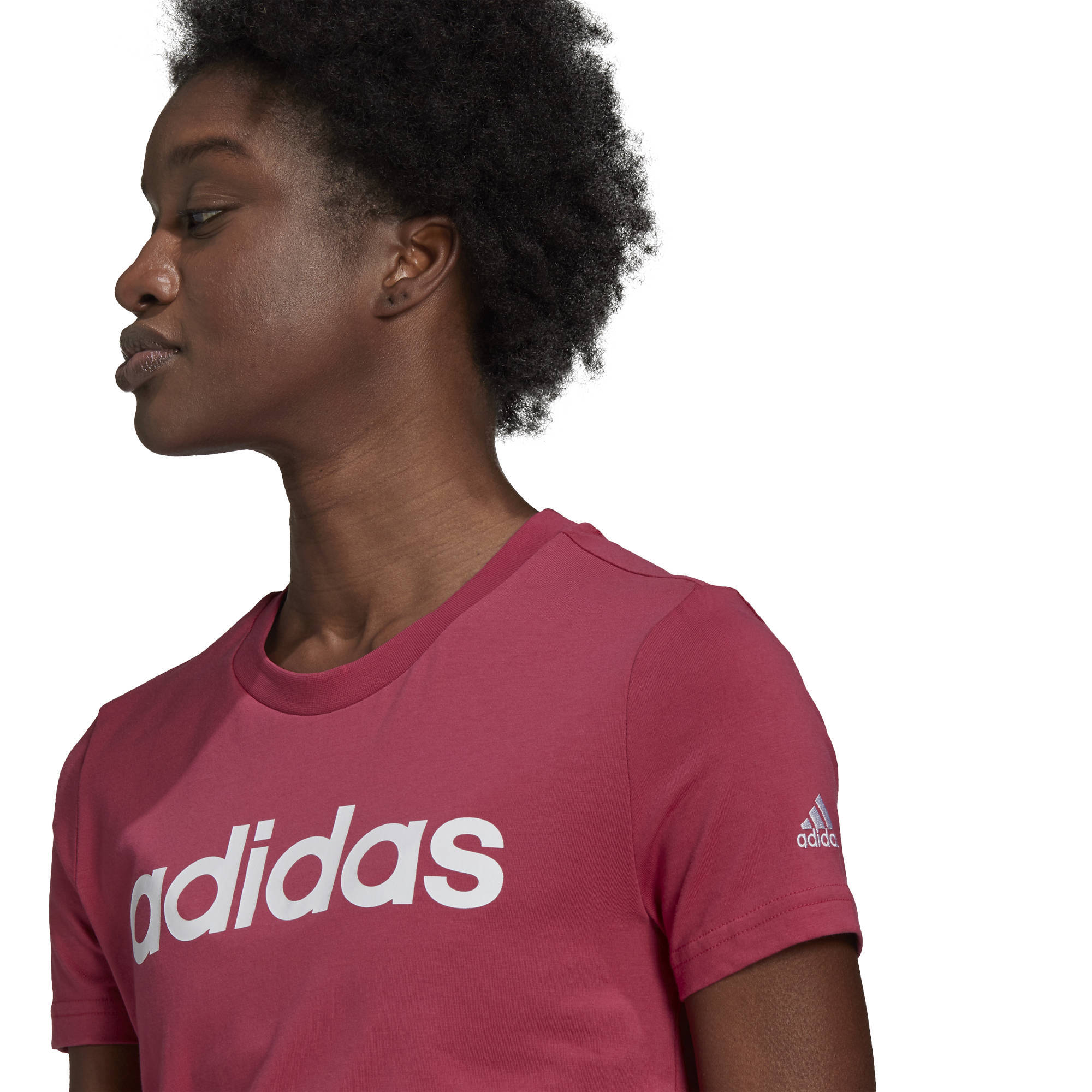 adidas Performance sport T-shirt roze/wit | wehkamp