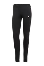 thumbnail: Zwart en witte dames adidas Performance sportlegging van katoen met slim fit, regular waist en logo dessin