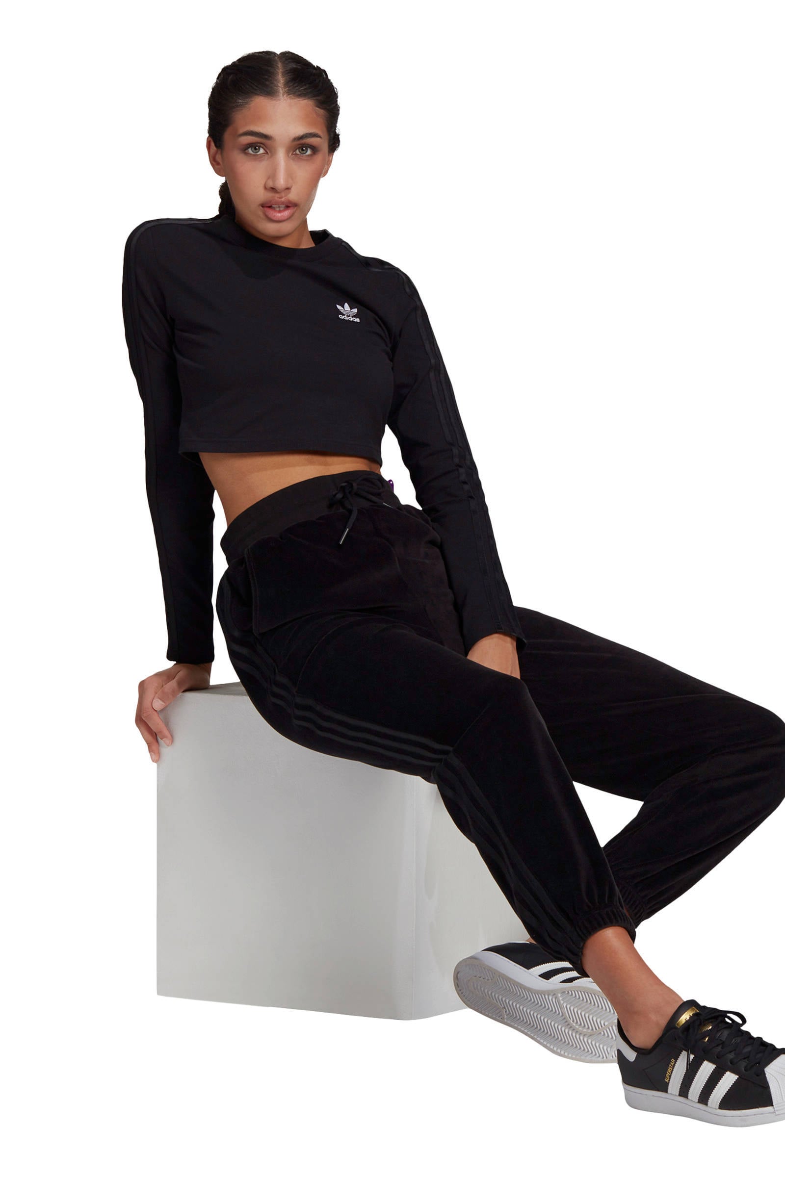 adidas Originals joggingbroek zwart | wehkamp