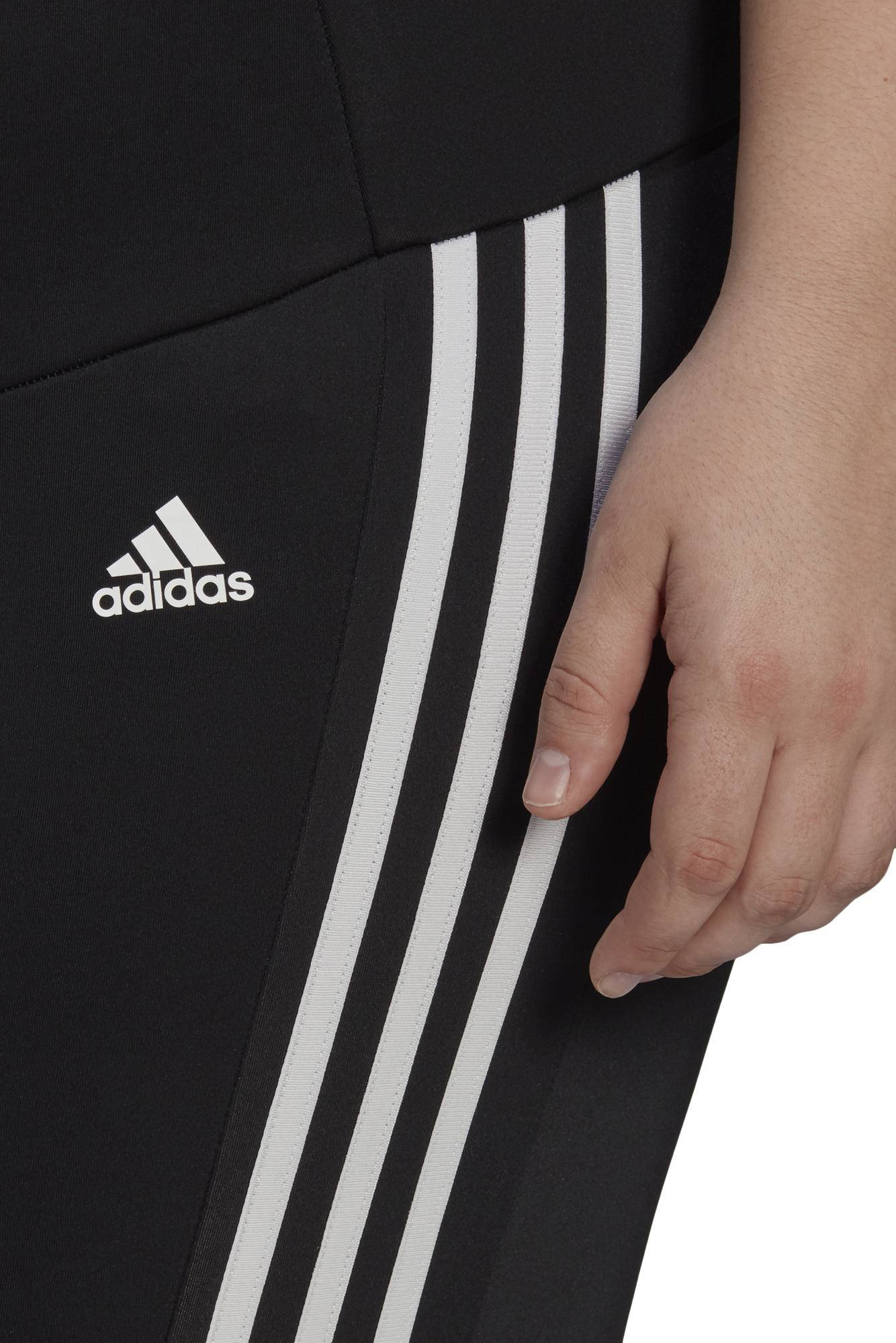 adidas Performance Plus Size 7/8 sportlegging zwart/wit | wehkamp
