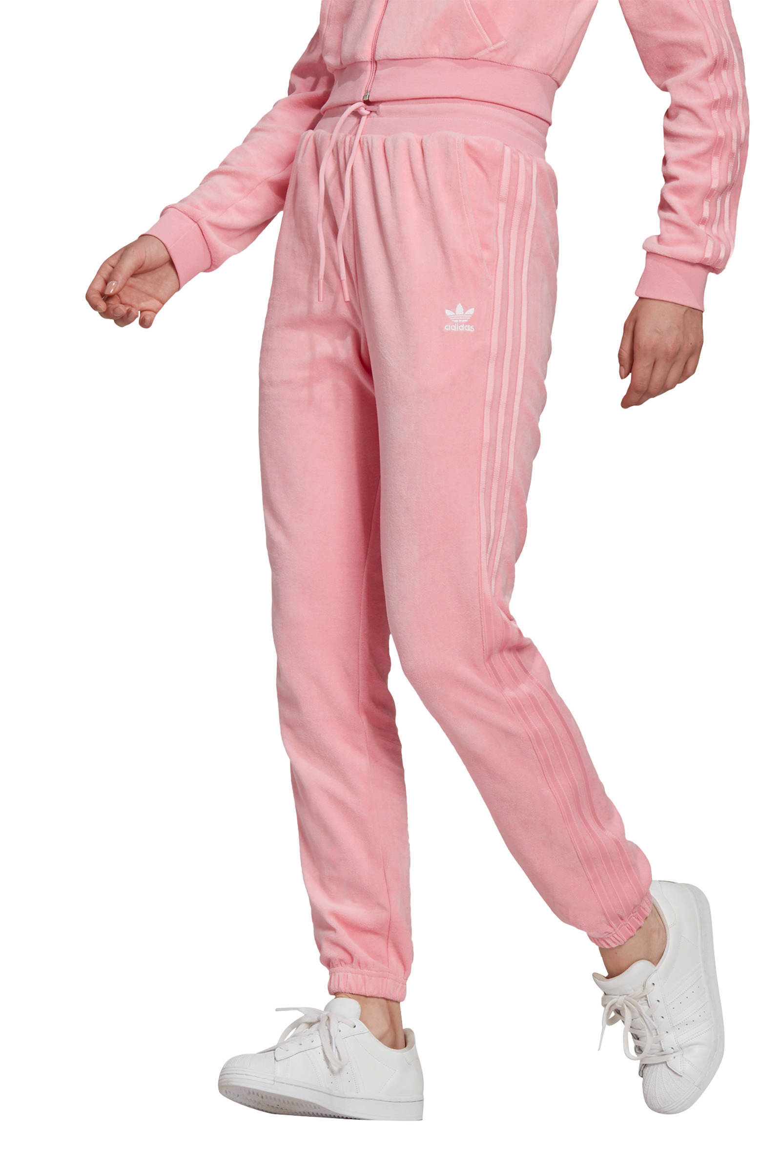 adidas Track Pants in Velvet with Embossed adidas Originals Monogram and  Gold Stripes - Black | adidas US