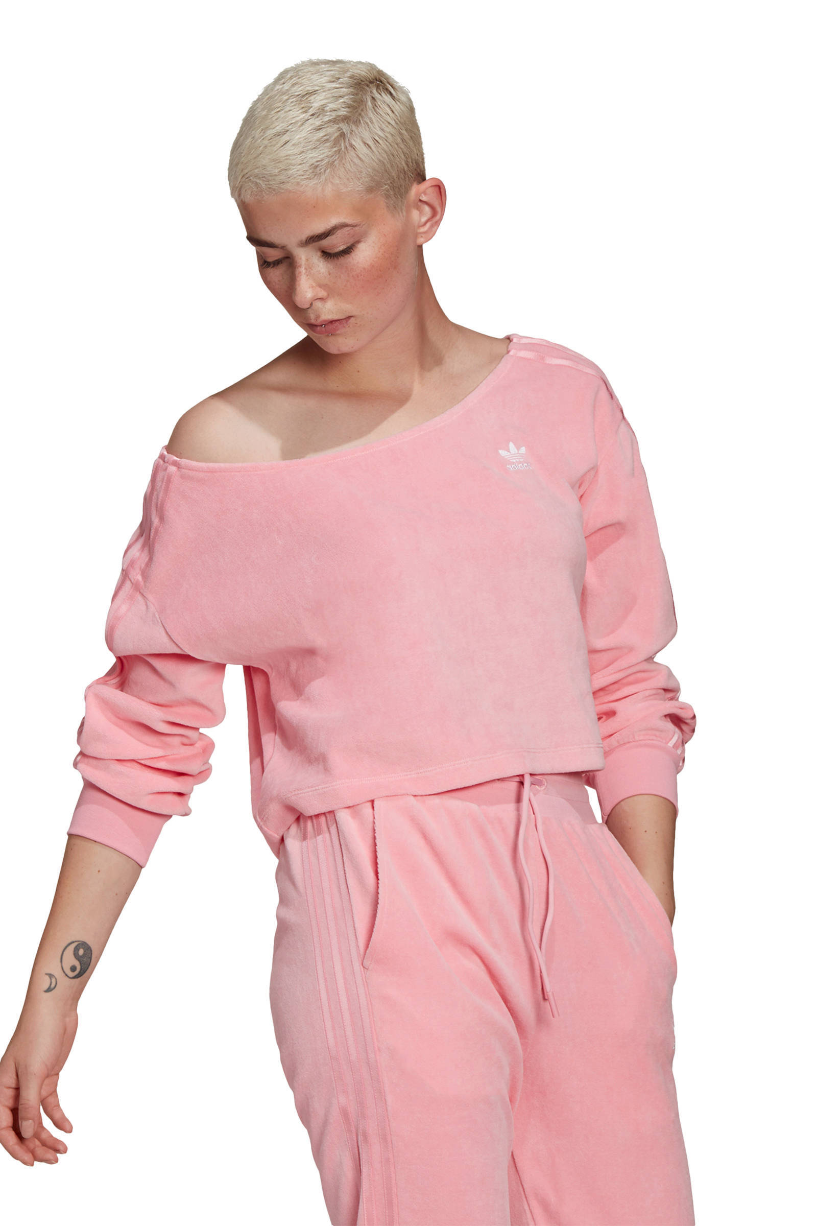 adidas Originals sweater lichtroze | wehkamp