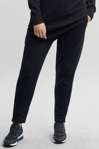 Zwarte dames GREAT LOOKS broek van viscose met regular fit, regular waist en rits- en haaksluiting