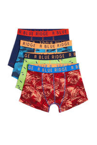 WE Fashion Blue Ridge   boxershort - set van 4 multi, Rood/blauw/groen