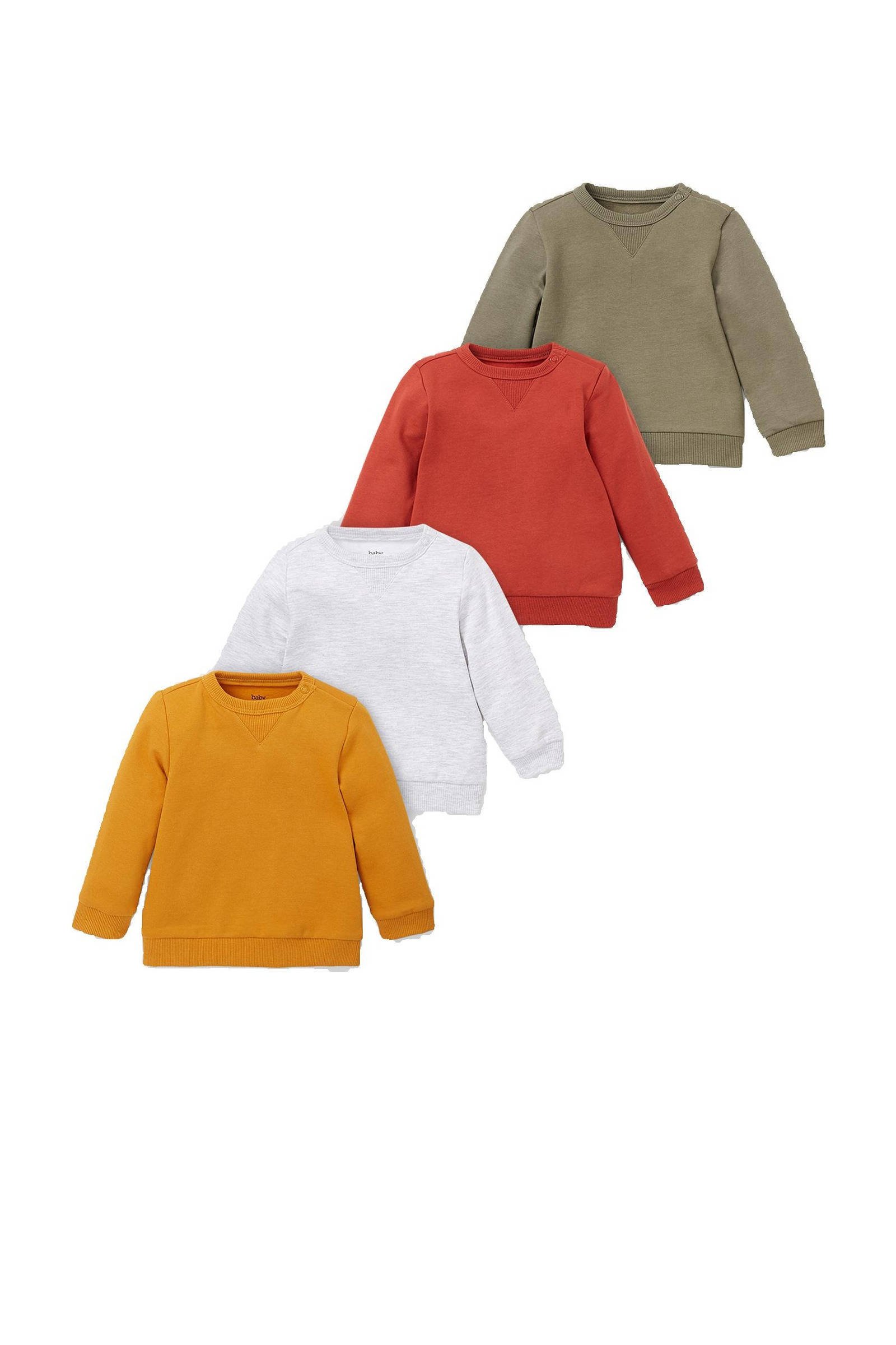 C&A Baby Club sweater set van 4 okergroen | wehkamp C&A Baby Club sweater set van 2 roodwitdonkerblauw | wehkamp