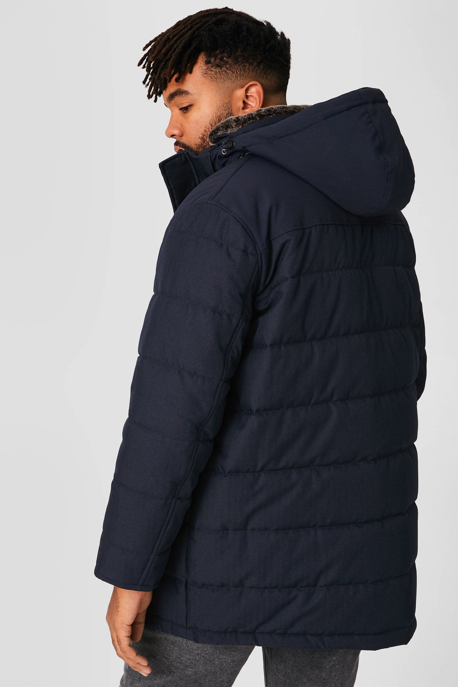 C A Heren XL parka donkerblauw wehkamp