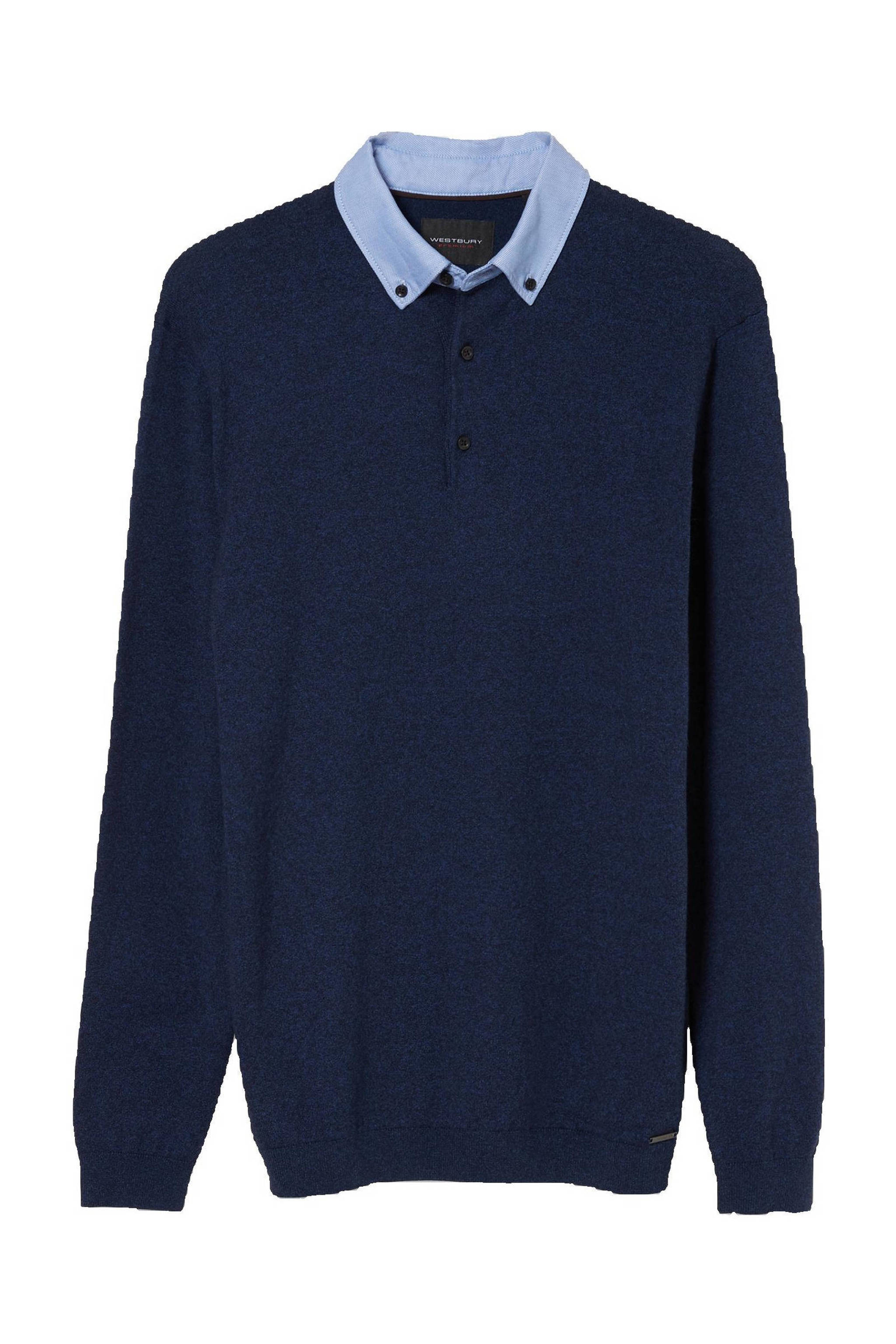 C&A Westbury regular fit polo donkerblauw wehkamp