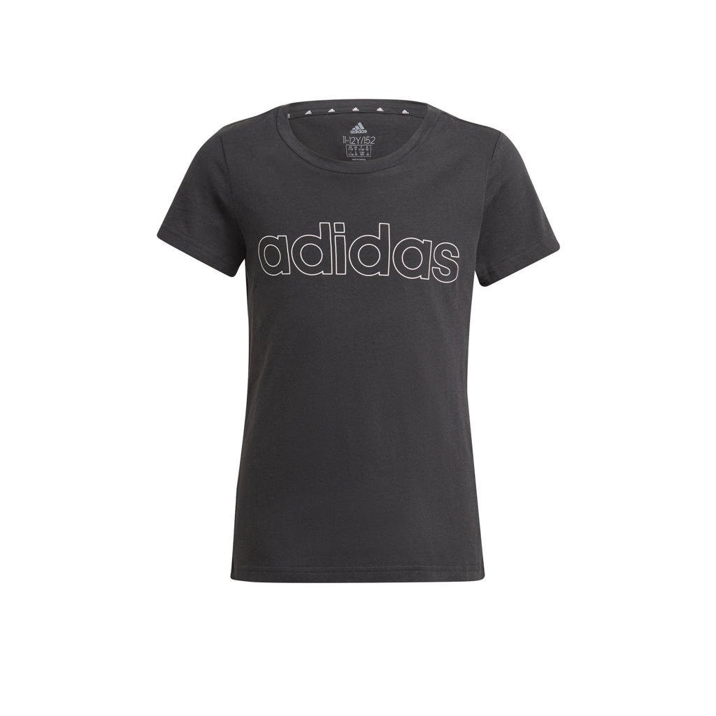 adidas Performance sport T-shirt zwart/wit