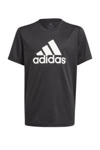 adidas Performance   sport T-shirt grijs zwart/wit, Zwart/wit