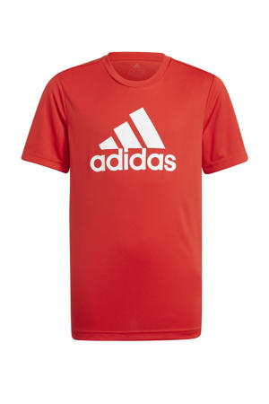  sport T-shirt rood/wit