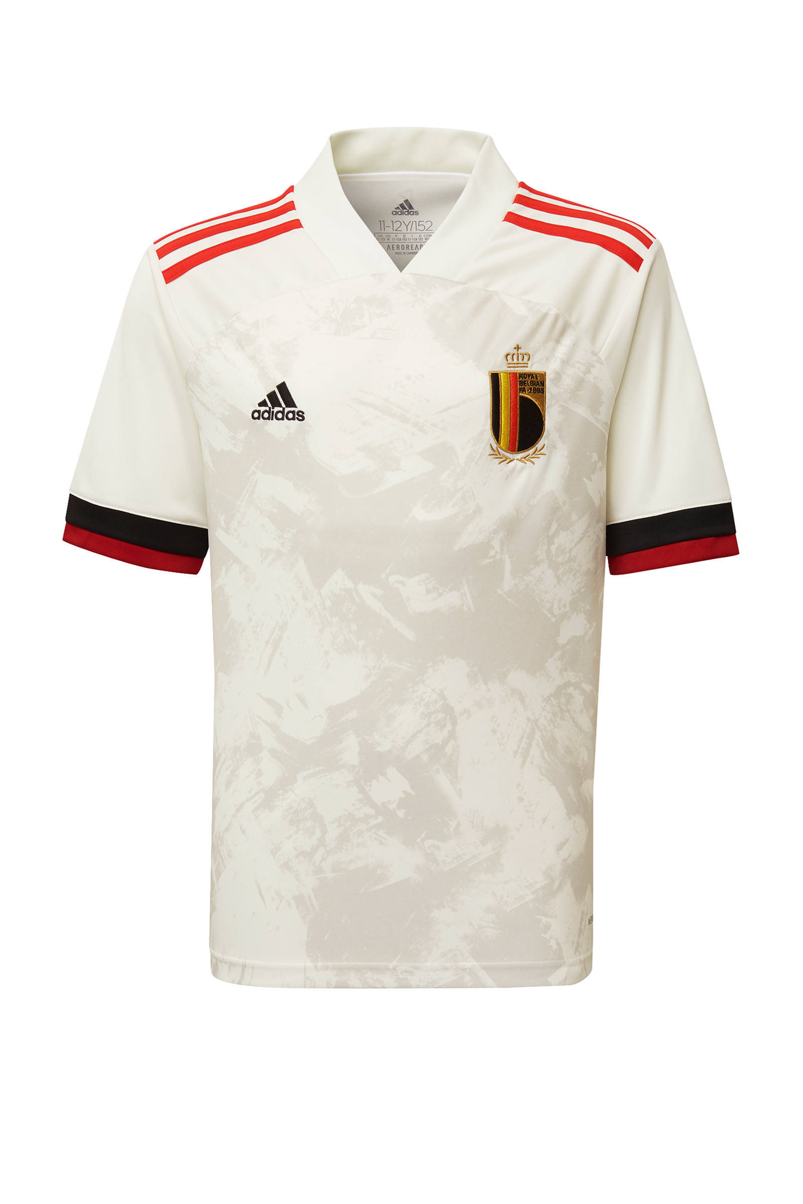 adidas Performance Junior België uit voetbal T-shirt ecru | wehkamp