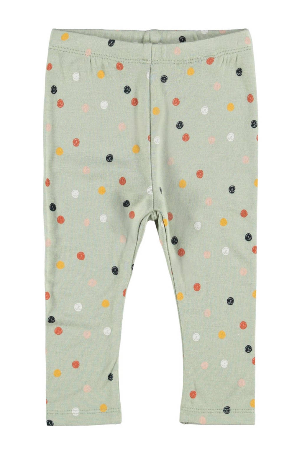 NAME IT BABY baby broek NBFDAOMI met all over print lichtgroen, Lichtgroen