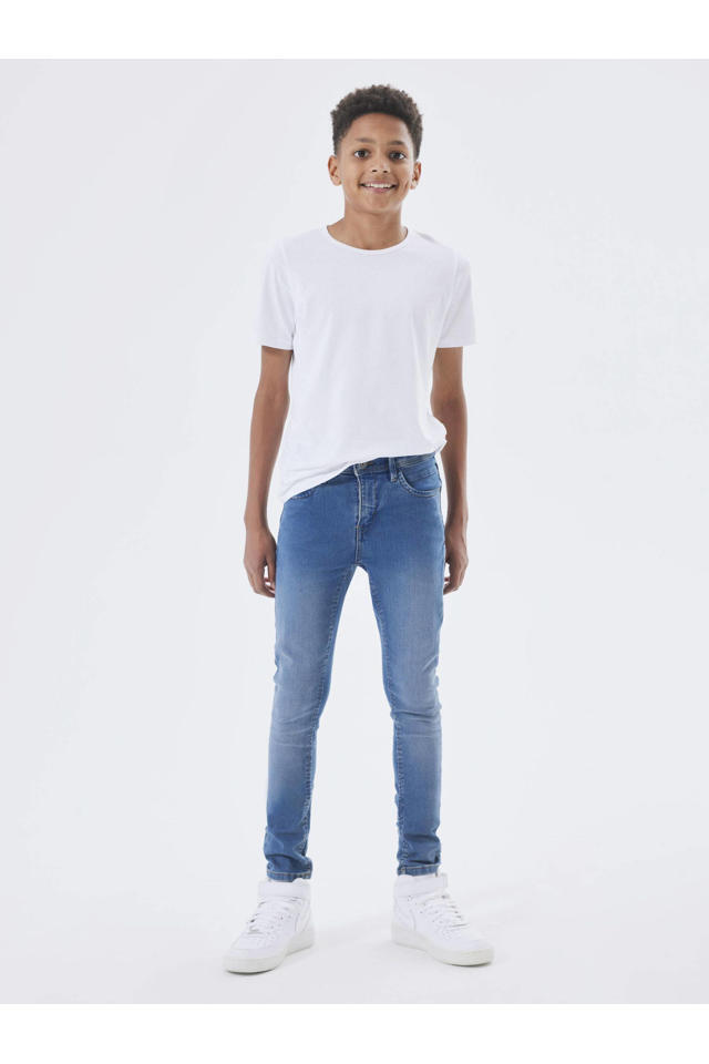 NAME IT KIDS slim fit jeans NKMSILAS medium blue denim |