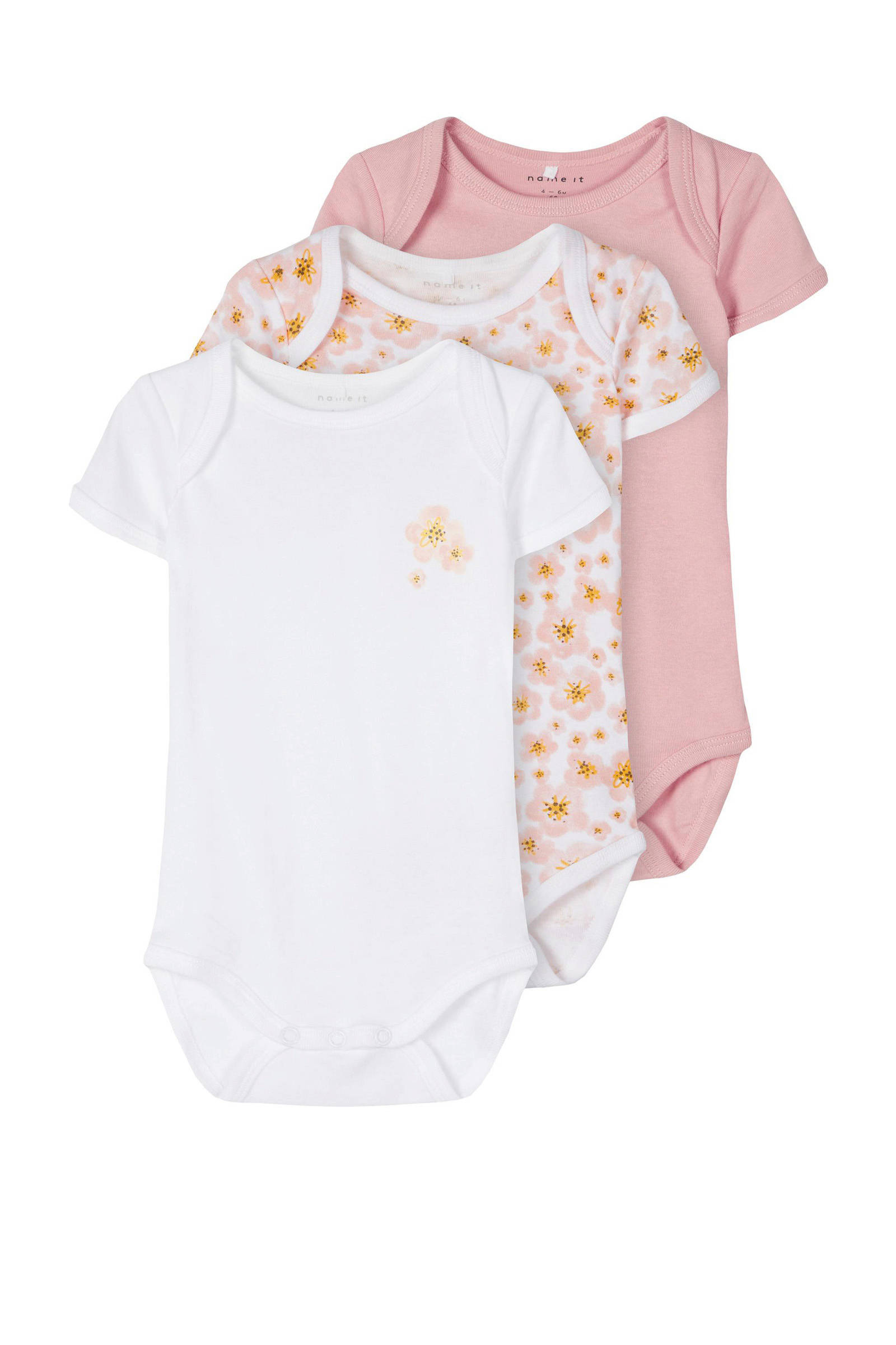 Newborn baby romper wehkamp Kleding Outfit sets Boxpakjes set van 3 roze 