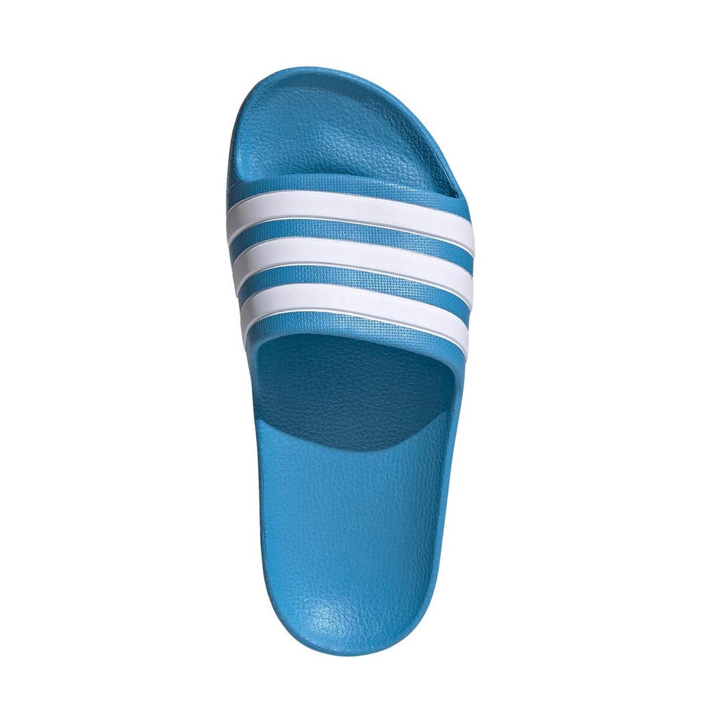 Kerkbank diepvries De daadwerkelijke adidas Performance Adilette Aqua badslippers blauw/wit | wehkamp