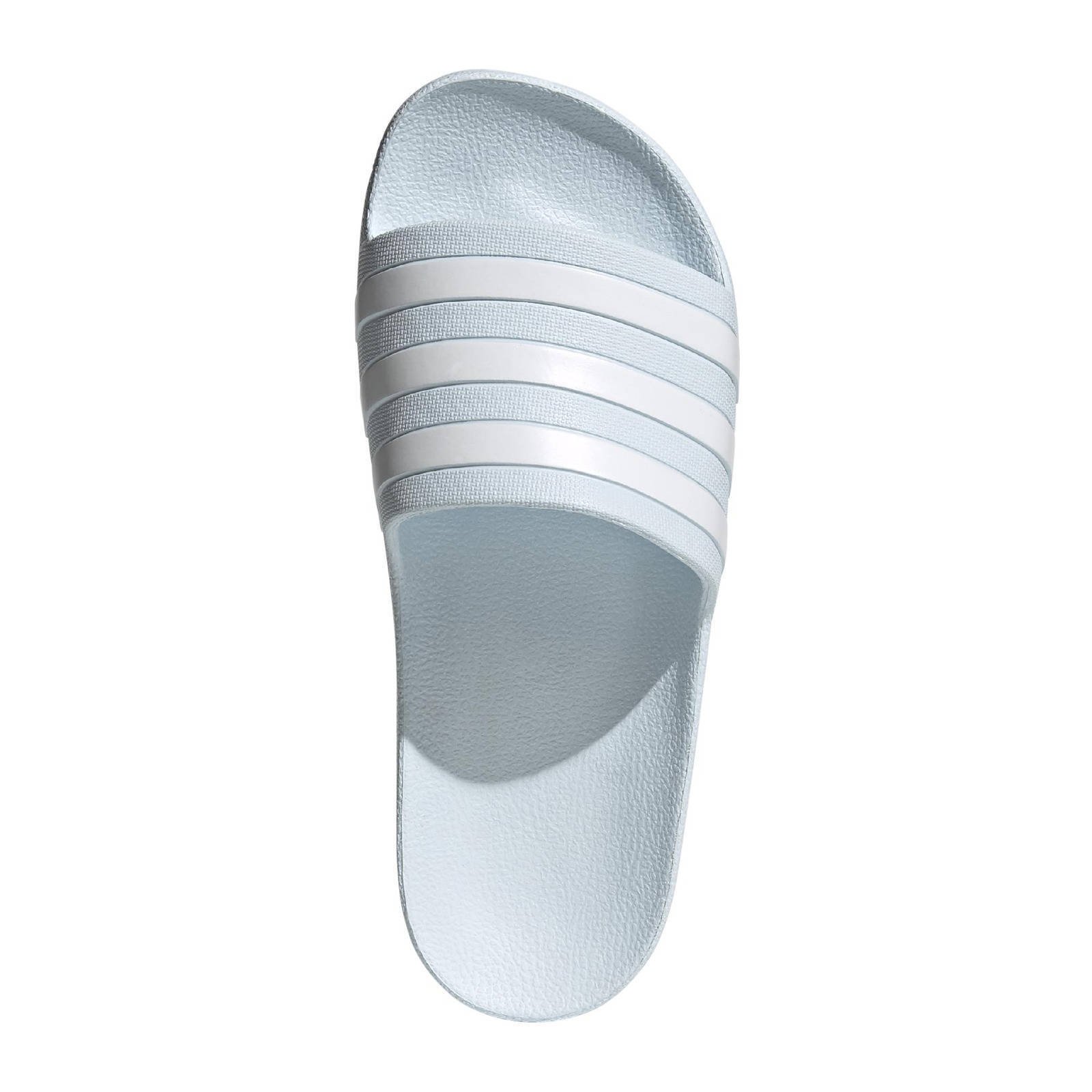 adidas Performance Adilette Aqua badslippers lichtblauw/wit | wehkamp