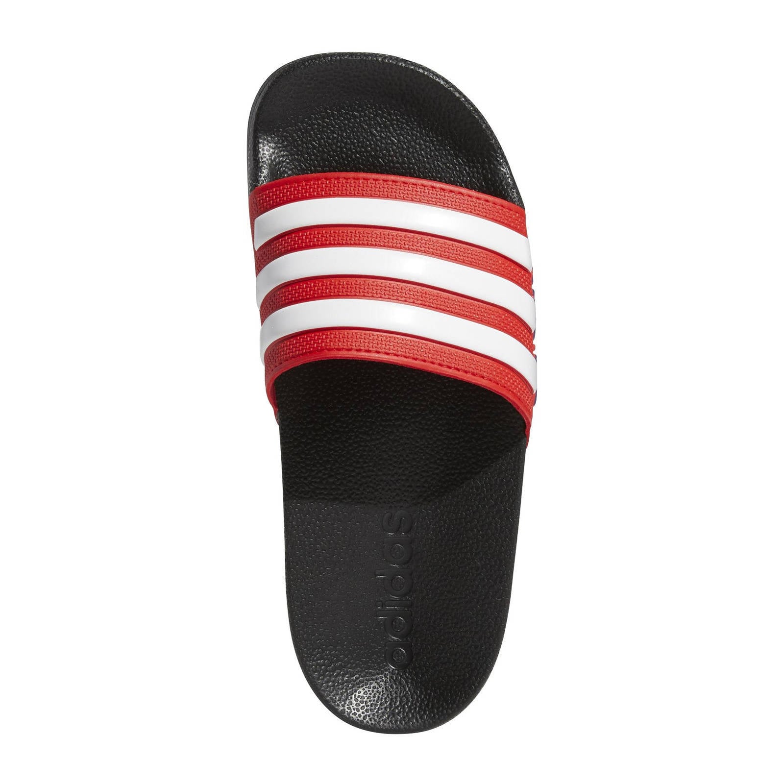 adidas Performance Adilette Shower badslippers zwart/wit/rood | wehkamp
