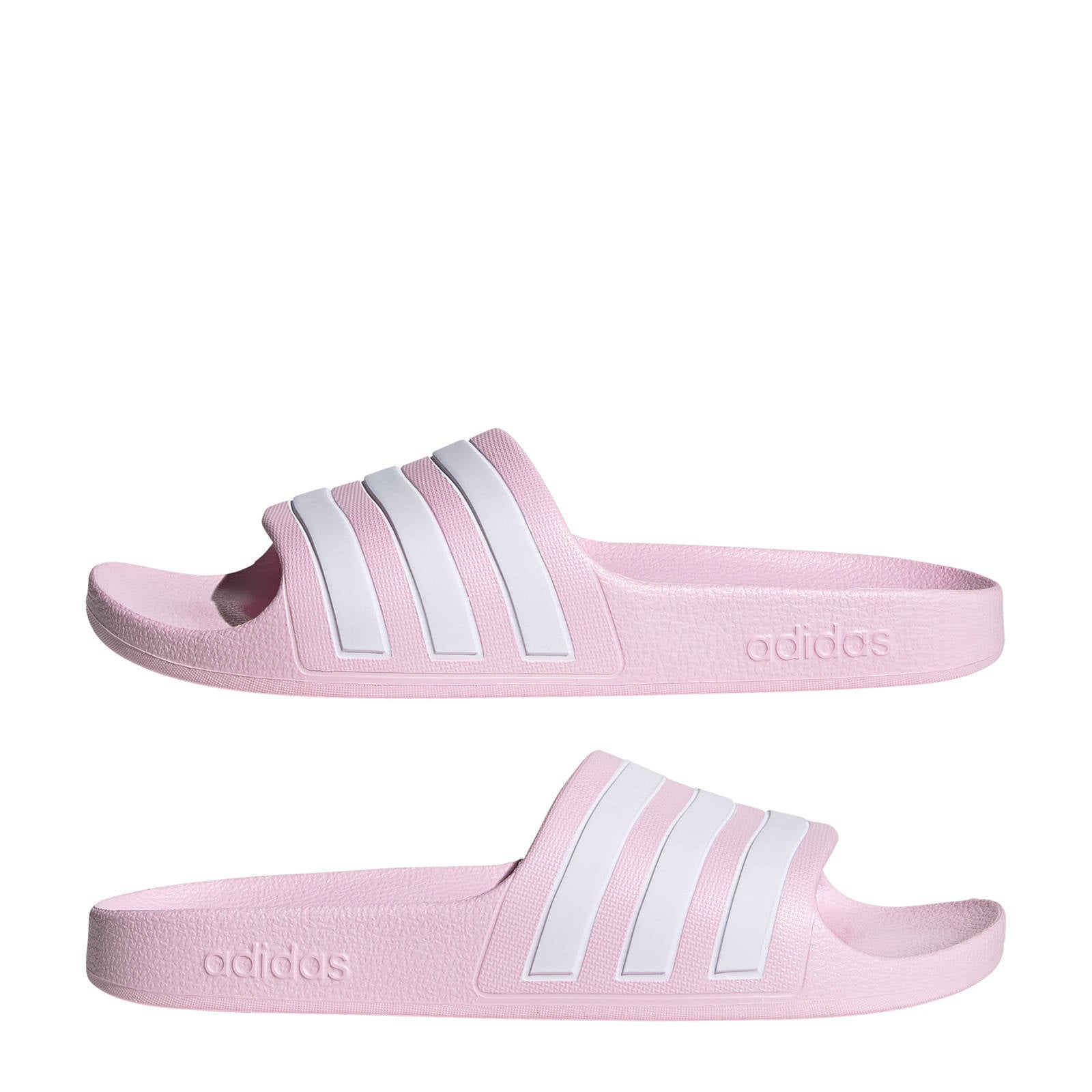 adidas Performance Adilette Aqua badslippers roze/wit | wehkamp