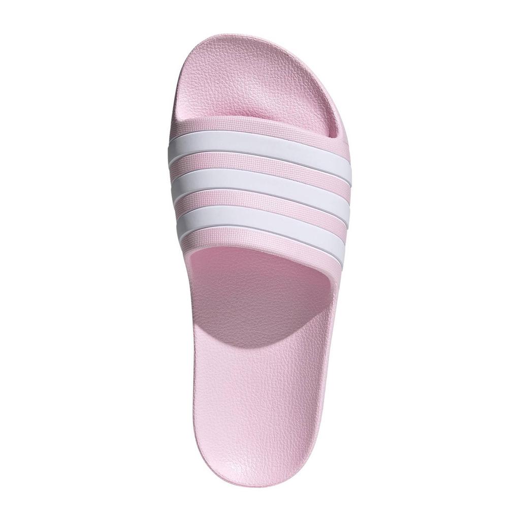 Roze en witte jongens en meisjes adidas Sportswear Adilette Aqua badslippers van rubber