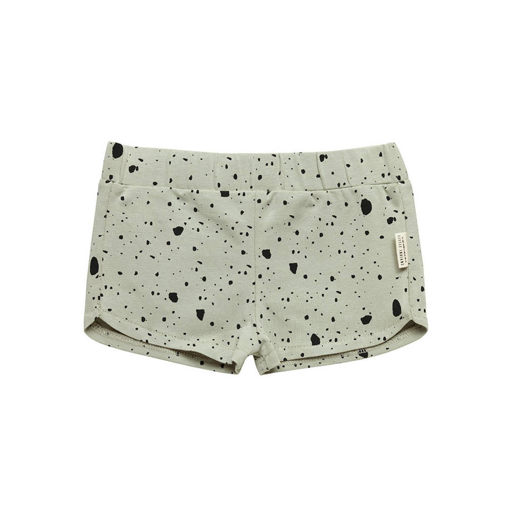 Little Indians regular fit sweatshort Girls Short Dapple met all over print grijsgroen, Grijsgroen