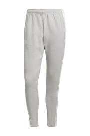 thumbnail: Lichtgrijze heren adidas Performance Senior Squadra 21 joggingbroek van katoen met elastische tailleband met koord en logo dessin