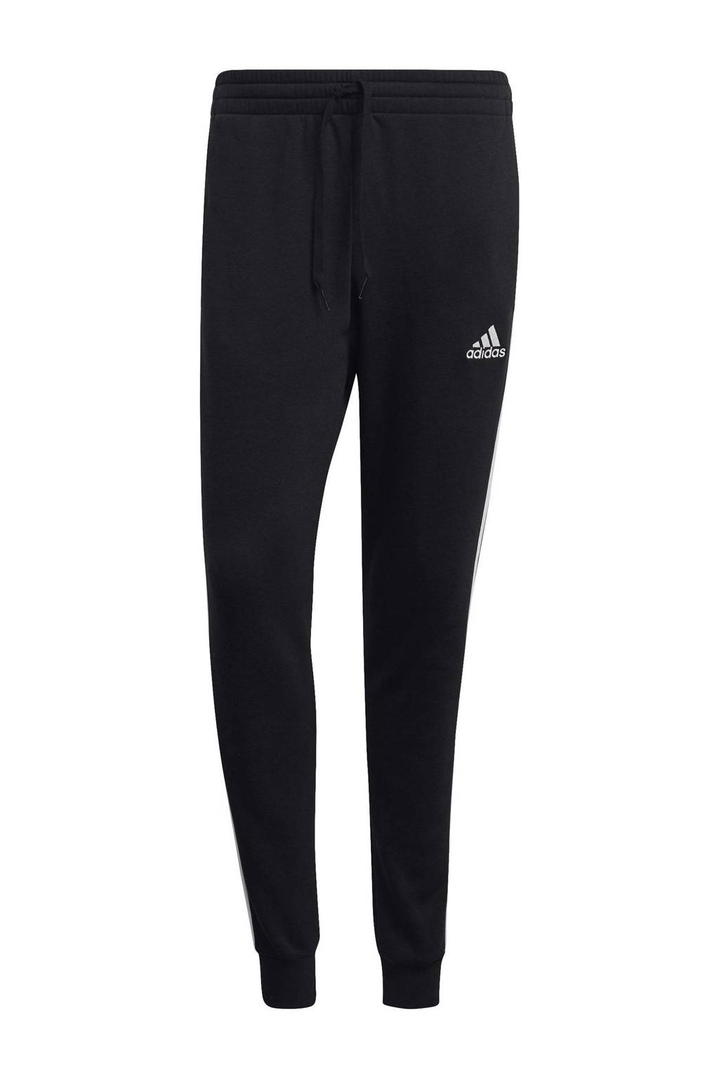 adidas Performance   fleece joggingbroek zwart/wit