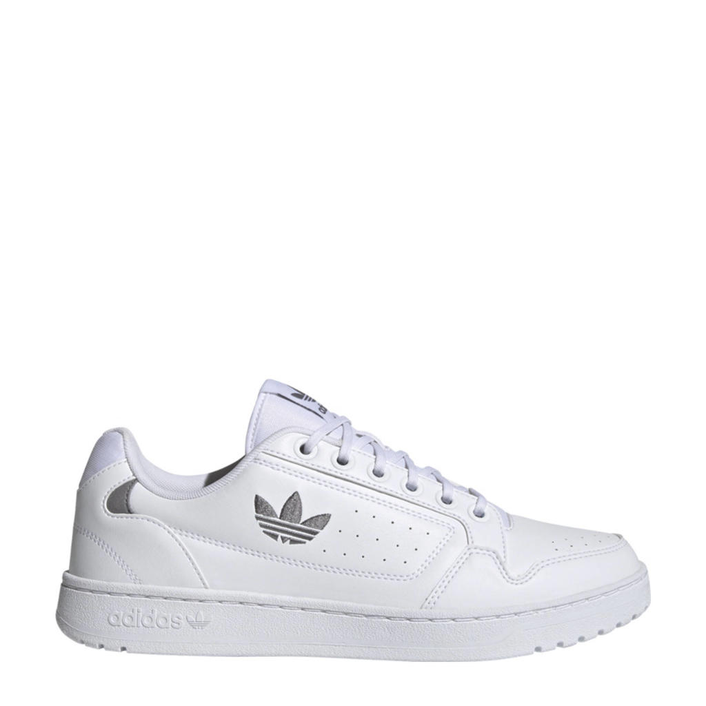 Wit en grijze dames adidas Originals NY 90 sneakers van duurzaam gerecycled materiaal met veters